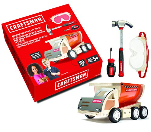 craftsman-bundle-2-ok006-cm-dump-truck-wood-kit-and-mini-tool-set-with-screwdriv image 2