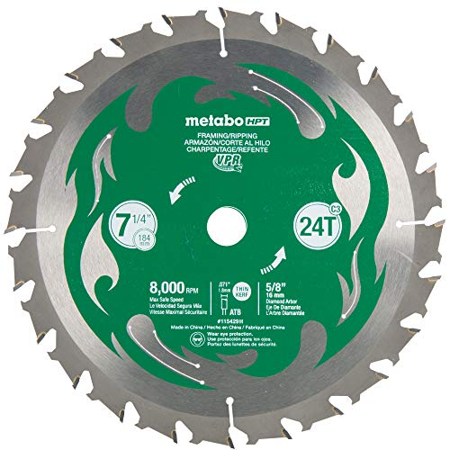 metabo-hpt-115429m-circular-saw-blade-7-1-4-24t-framing-ripping-vpr-blade-with-t image 4