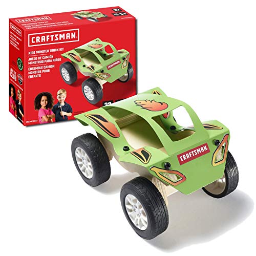 craftsman-wooden-monster-truck-building-kit-for-kids-diy-stem-craft-paint-includ image 8