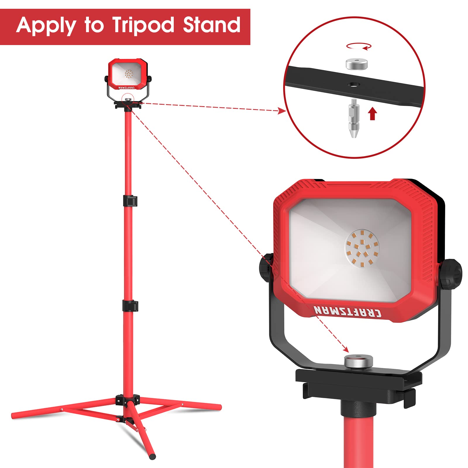 craftsman-1100-lumens-4000k-led-tiltable-portable-work-light-with-2-in-1-adjusta image 5