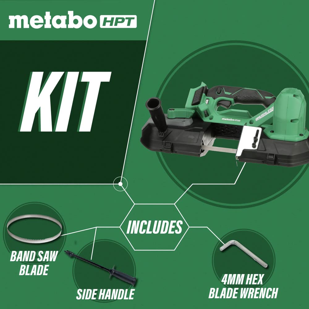 metabo-hpt-18v-multivolt-cordless-band-saw-tool-only-no-battery-brushless-motor- image 2