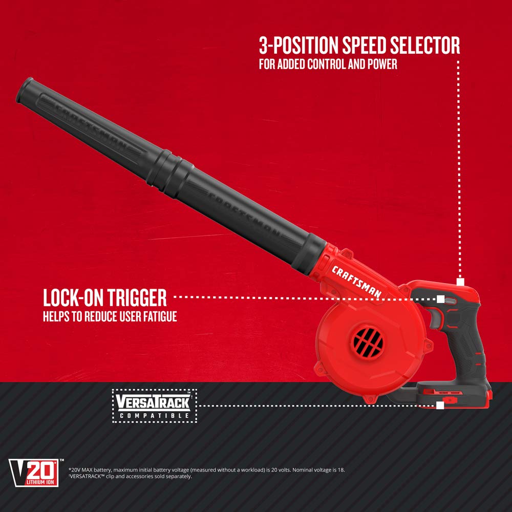 craftsman-cmcbl0100b-v20-cordless-leaf-blower-125-mph-bare-tool image 2