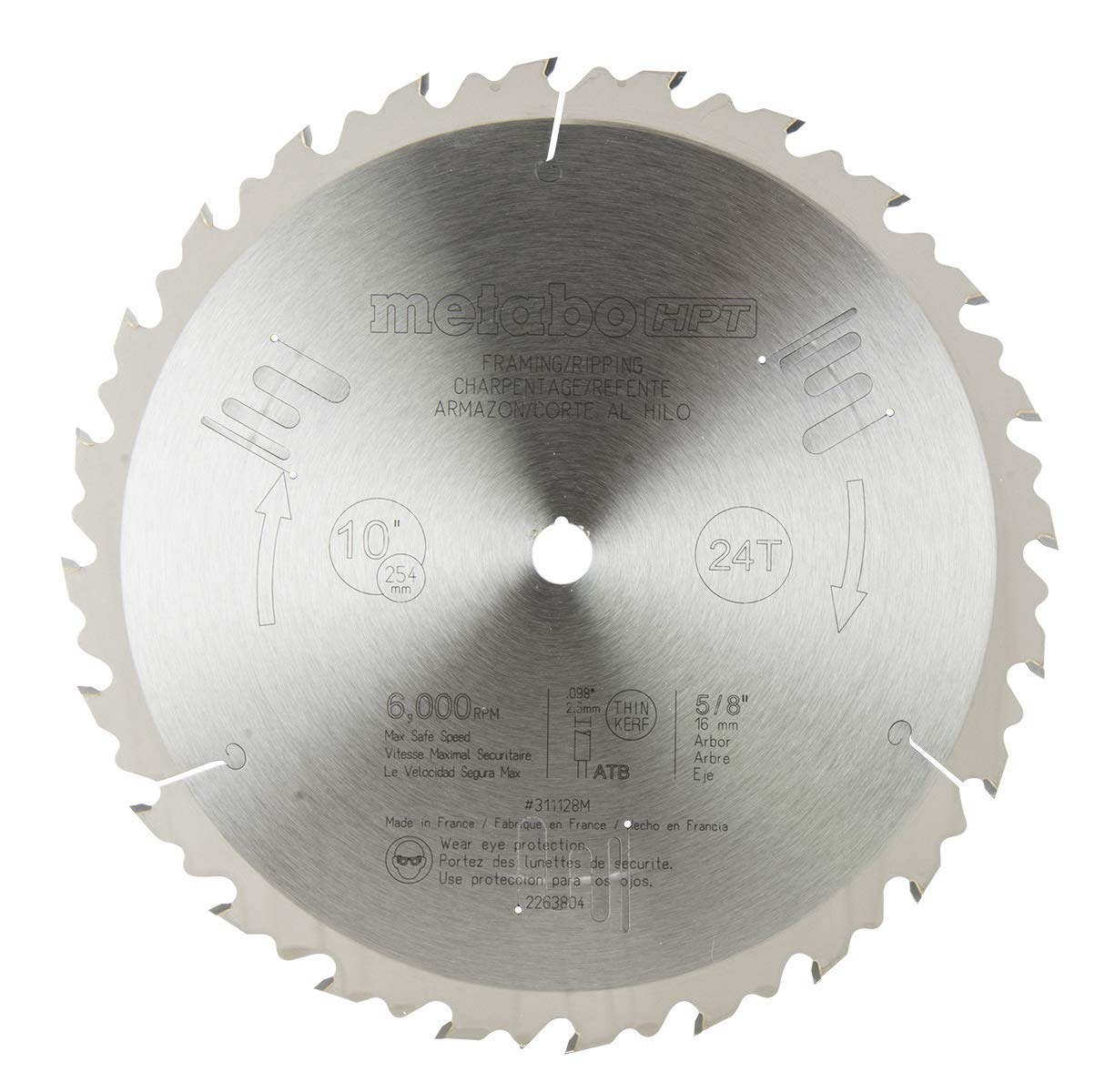metabo-hpt-311128m-10-inch-24-tooth-tungsten-carbide-tipped-atb-saw-blade-with-5 image 1