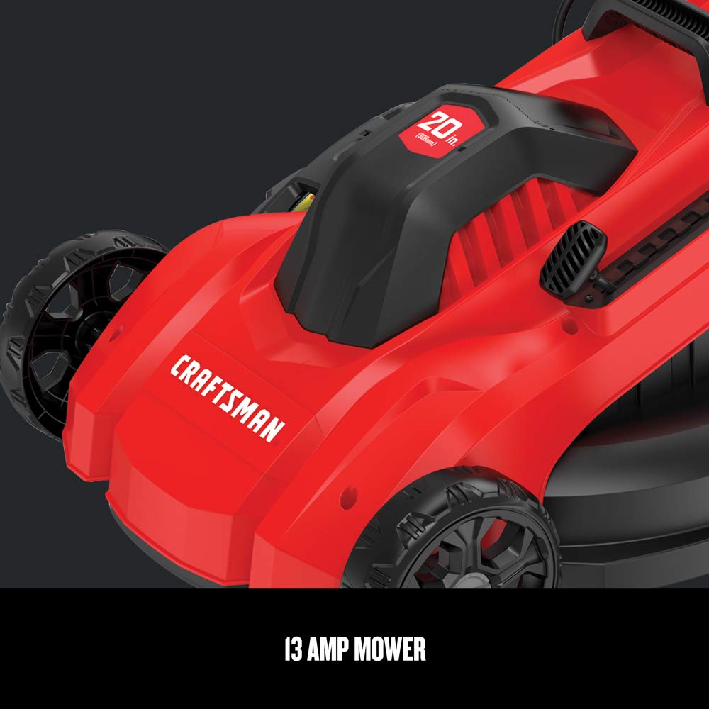 craftsman-cmemw213-electric-push-lawn-mower-20-inch-deck-corded-13-amp-3-in-1 image 3