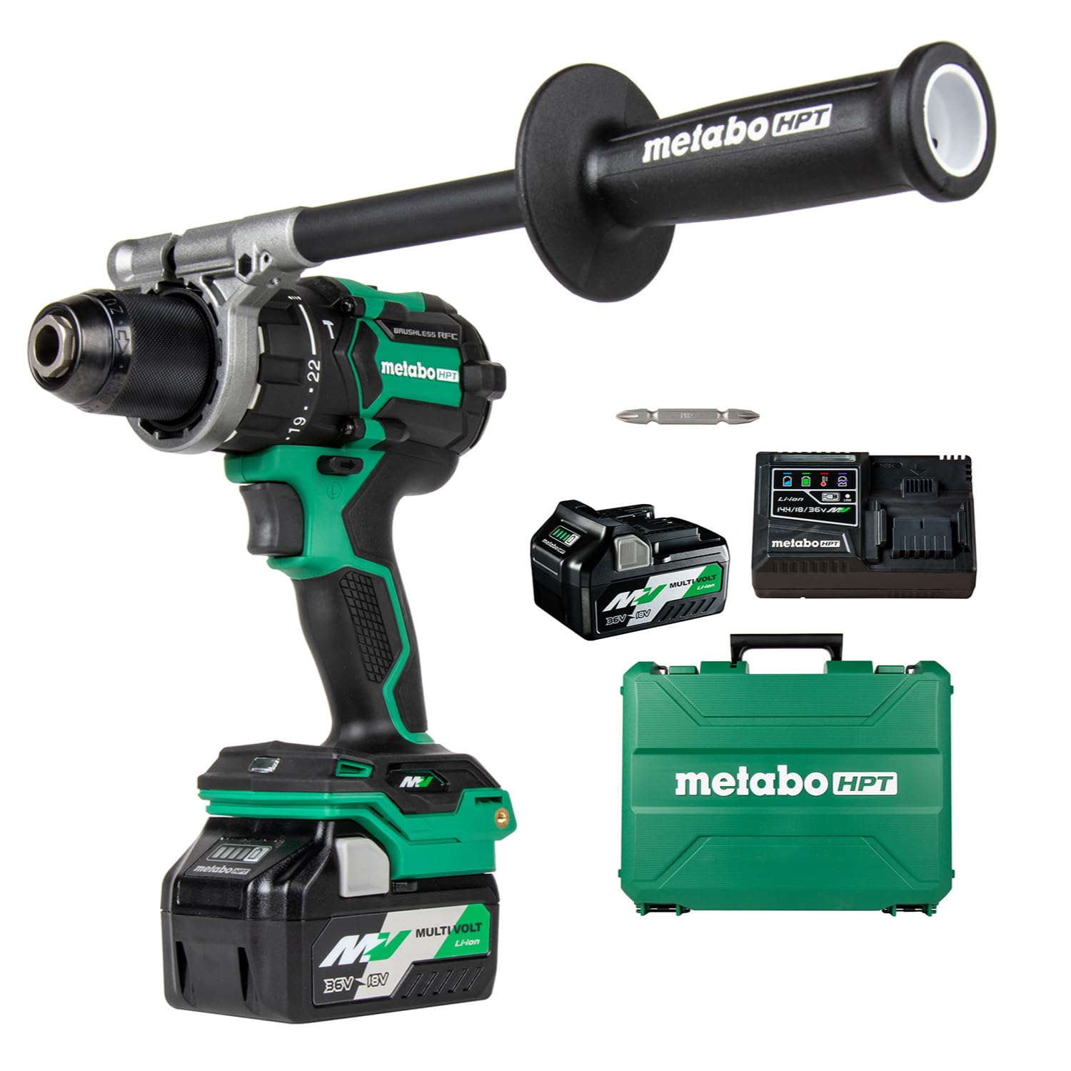 metabo-hpt-36v-multivolt-cordless-brushless-1-2-hammer-drill-kit-dv36dc-most-pow image 1