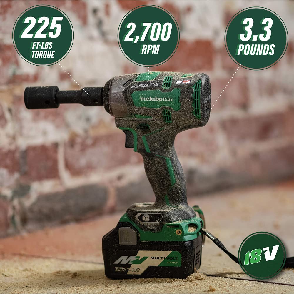 metabo-hpt-18v-cordless-impact-wrench-225-ft-lbs-torque-1-2-square-drive-brushle image 4
