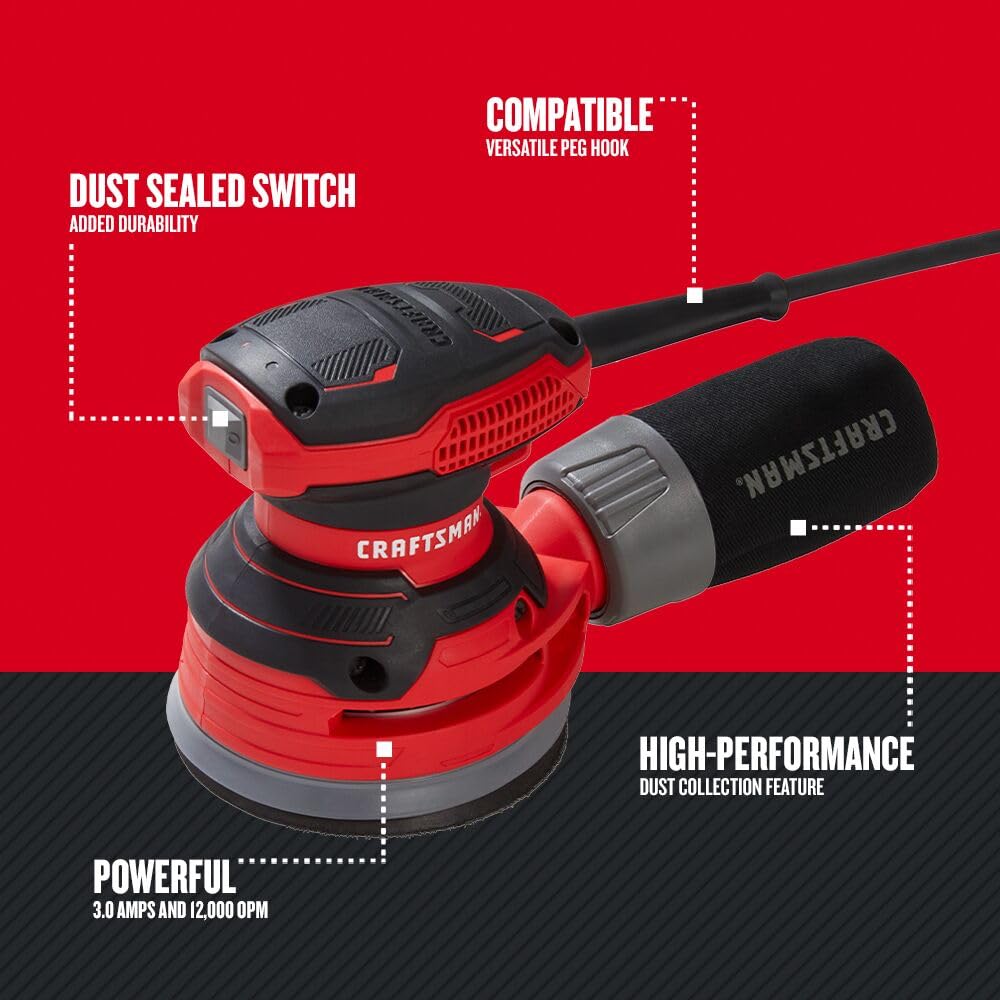 craftsman-5-inch-random-orbital-sander-3-amp-12-000-opm-cmew231 image 2