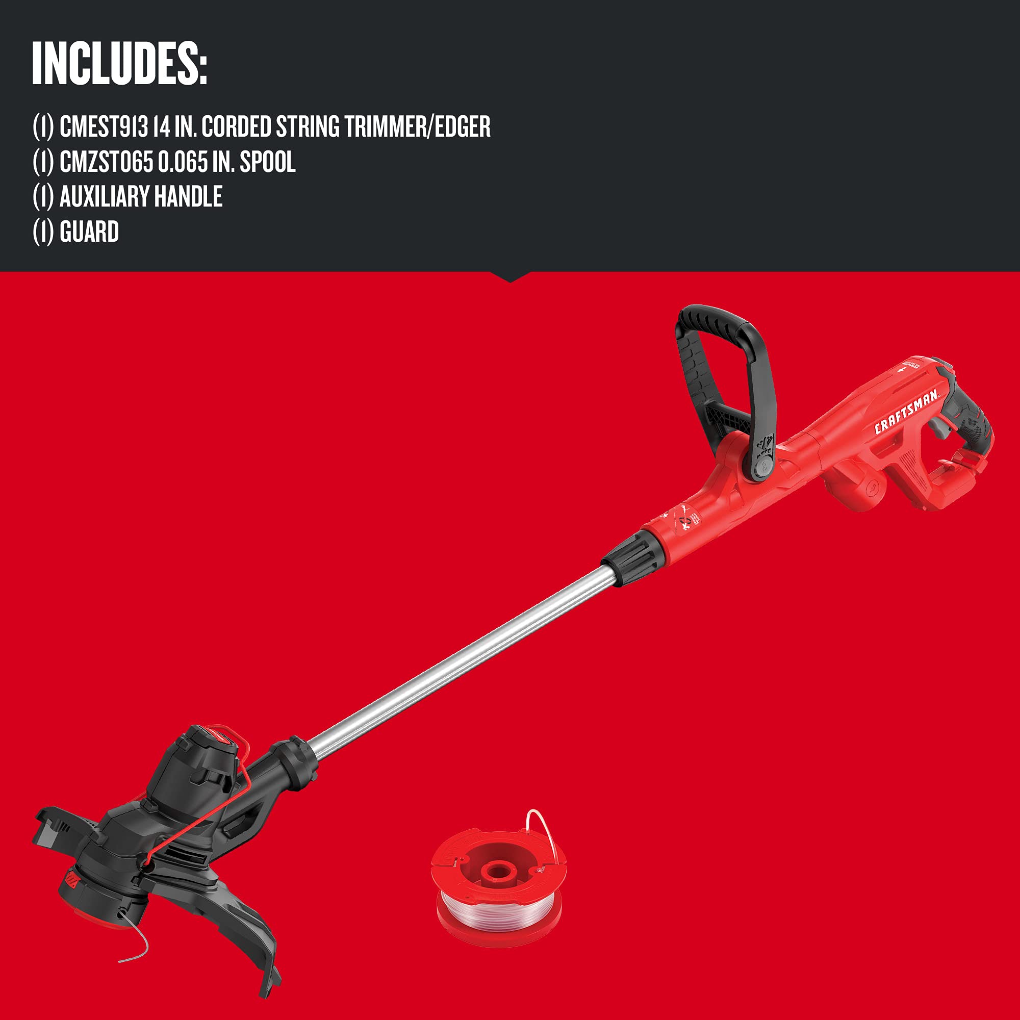 craftsman-cmest913-6-5-amp-14-inch-electric-string-trimmer-edger-weedwacker image 3