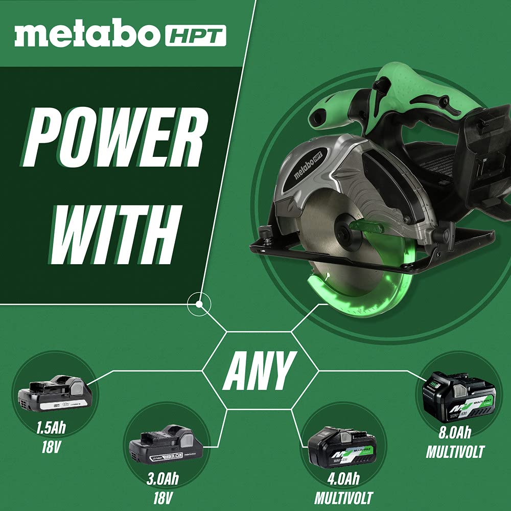 metabo-hpt-18v-cordless-6-1-2-circular-saw-c18dslq4-tool-only-57-usd image 4