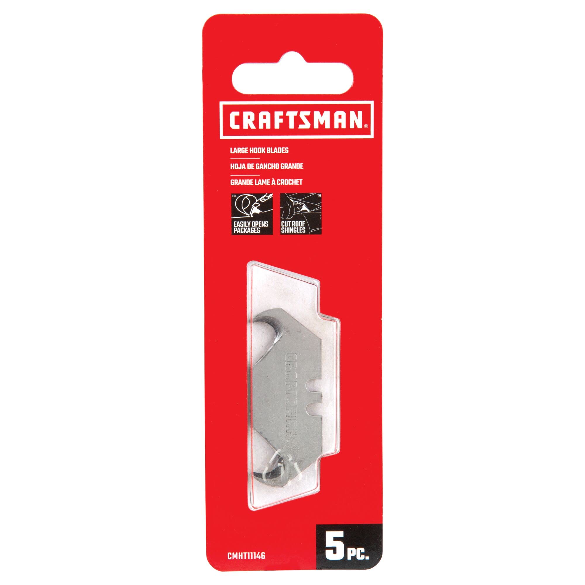 craftsman-utility-knife-razor-hook-blades-carbon-steel-3-4-in-5-pack-cmht11146 image 3