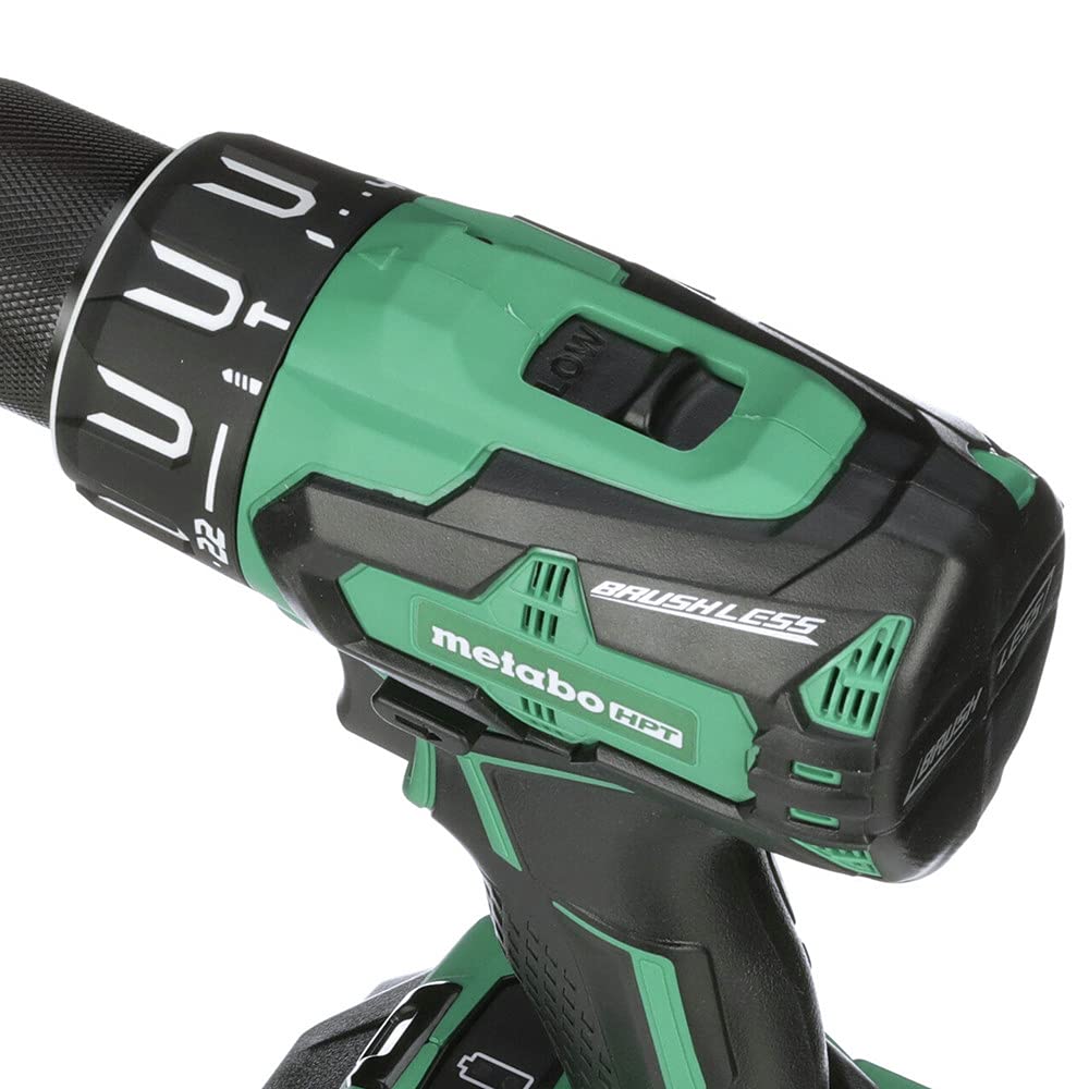 metabo-hpt-18v-brushless-hammer-drill-dv18dbfl2t-with-two-batteries-36v-18v-mult image 4
