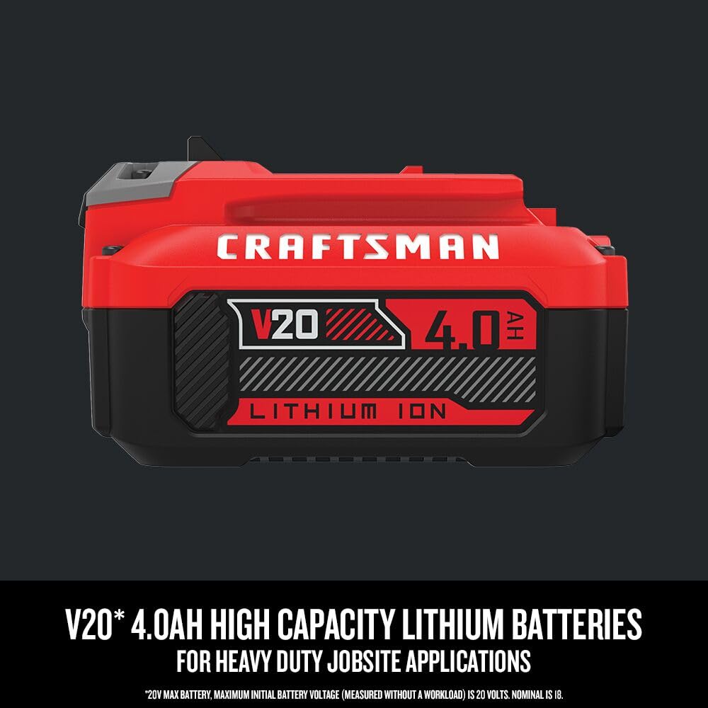 craftsman-v20-2ah-and-4ah-lithium-ion-battery-and-charger-kit-cmcb204-ckva image 3