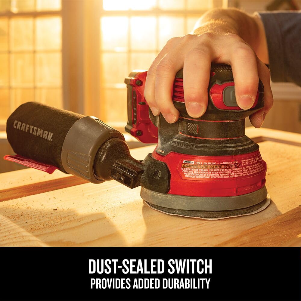 craftsman-v20-cordless-random-orbit-sander-5-inch-12-000-opm-bare-tool-cmcw220b image 7