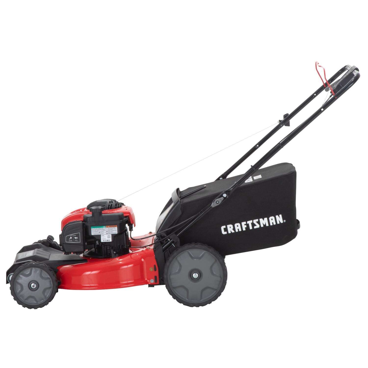 craftsman-self-propelled-gas-lawn-mower-21-inch-3-in-1-mulch-side-discharge-rear image 5