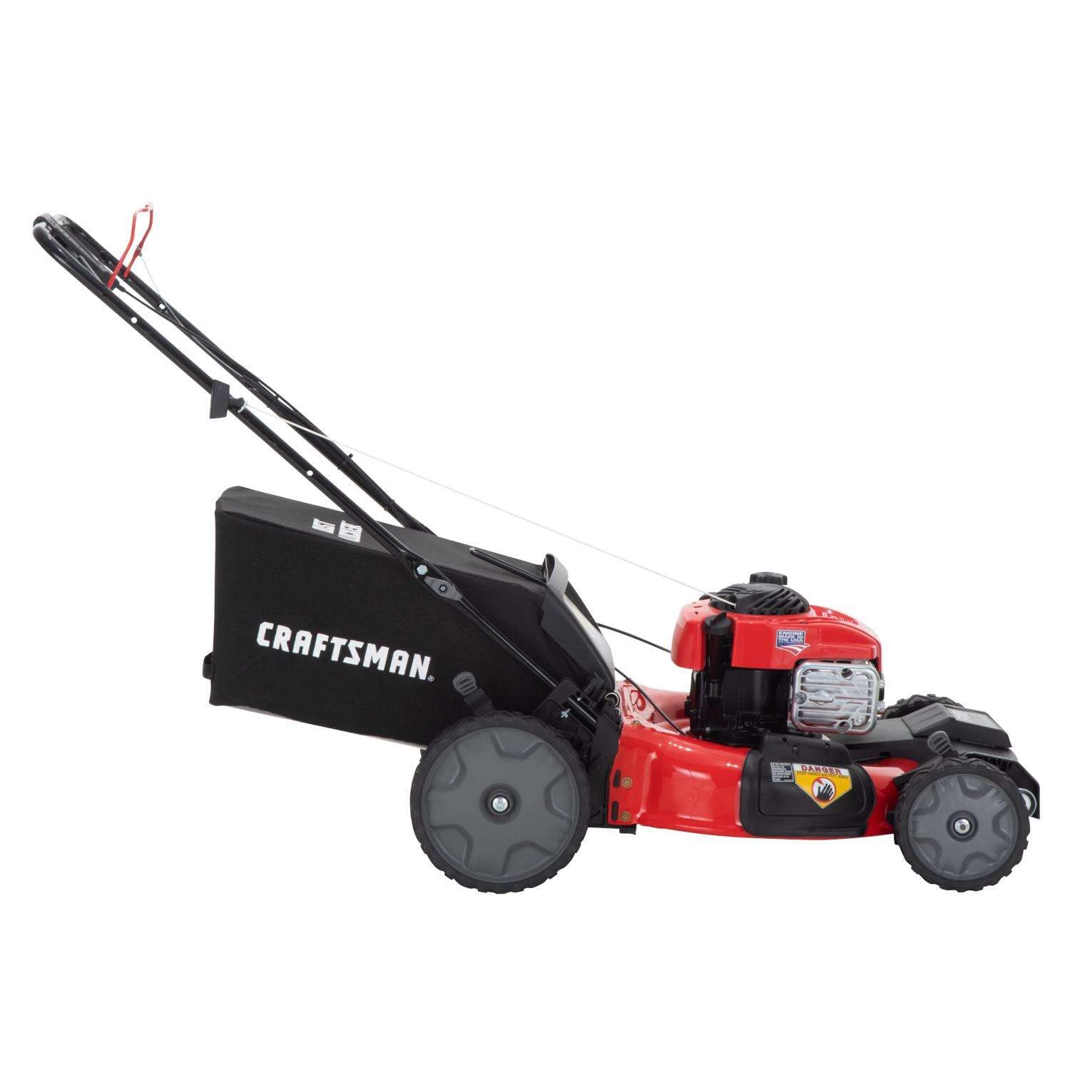 craftsman-self-propelled-gas-lawn-mower-21-inch-3-in-1-mulch-side-discharge-rear image 6