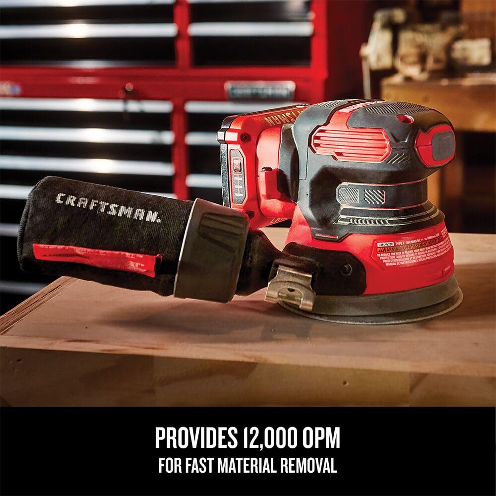 craftsman-v20-cordless-random-orbit-sander-5-inch-12-000-opm-bare-tool-cmcw220b image 5