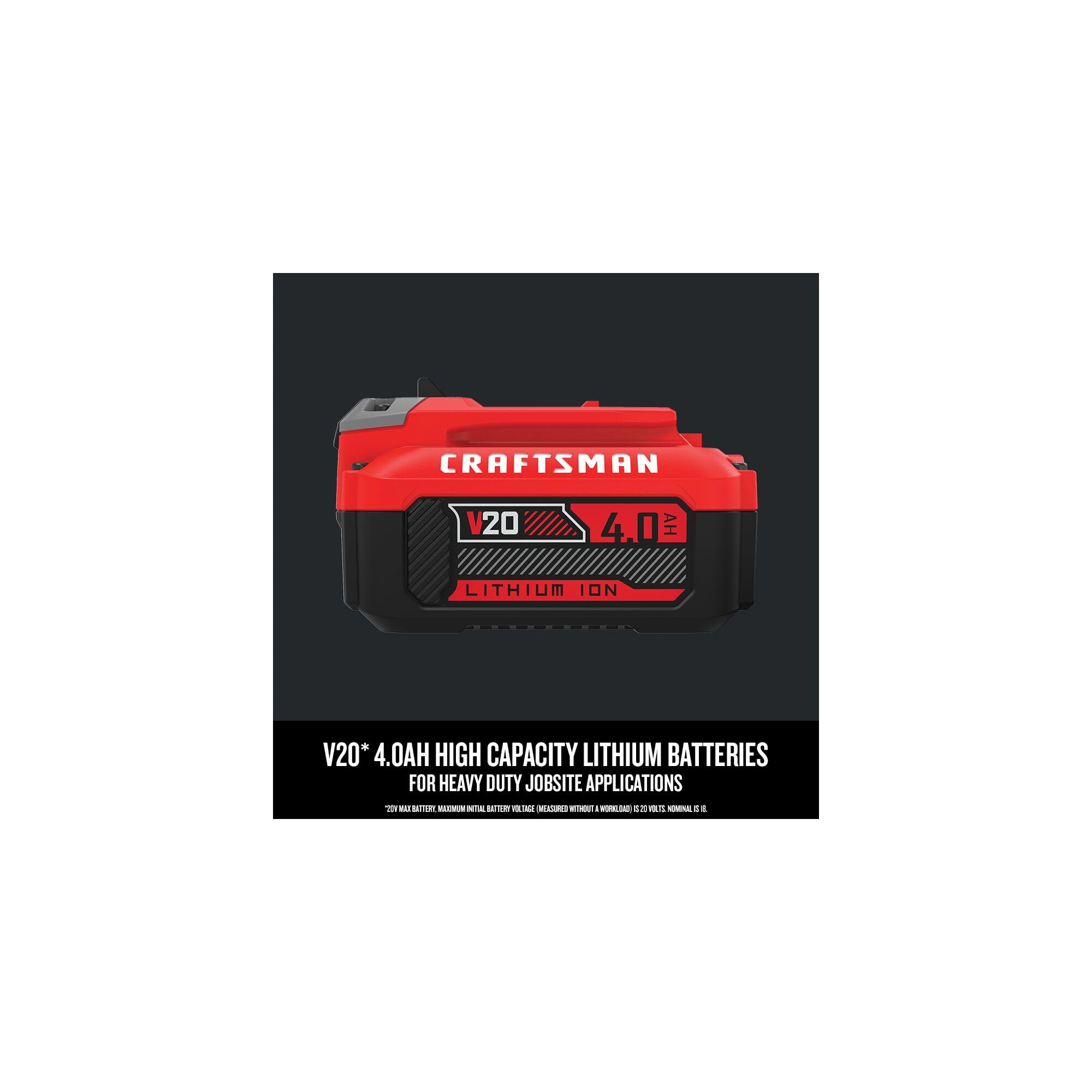 craftsman-v20-4ah-lithium-ion-power-tool-battery-2-pack-cmcb204-2 image 4