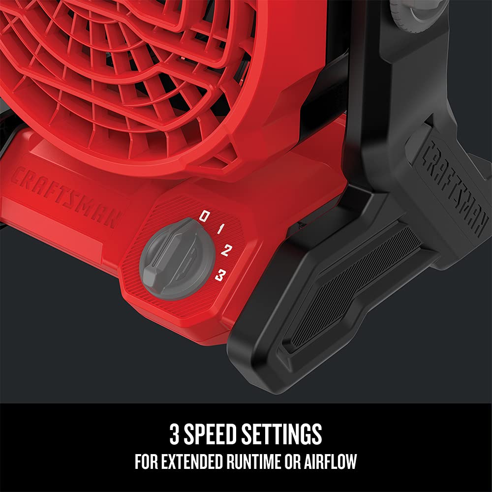 craftsman-cmce001b-v20-cordless-jobsite-fan-ac-dc-3-speeds-tool-only image 5