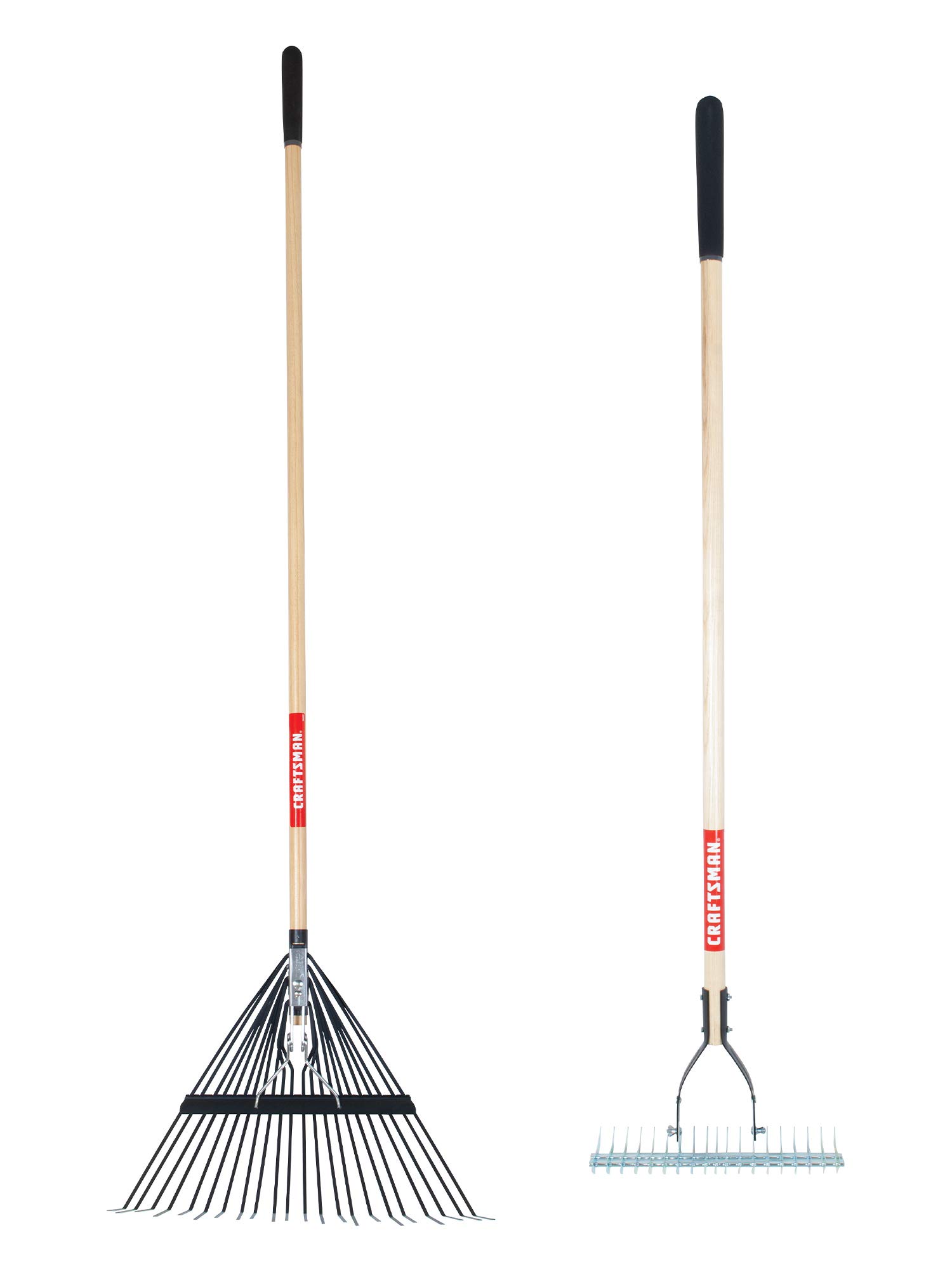craftsman-2-piece-raking-set-with-lawn-thatching-rakes-wood-handles-with-cushion image 1