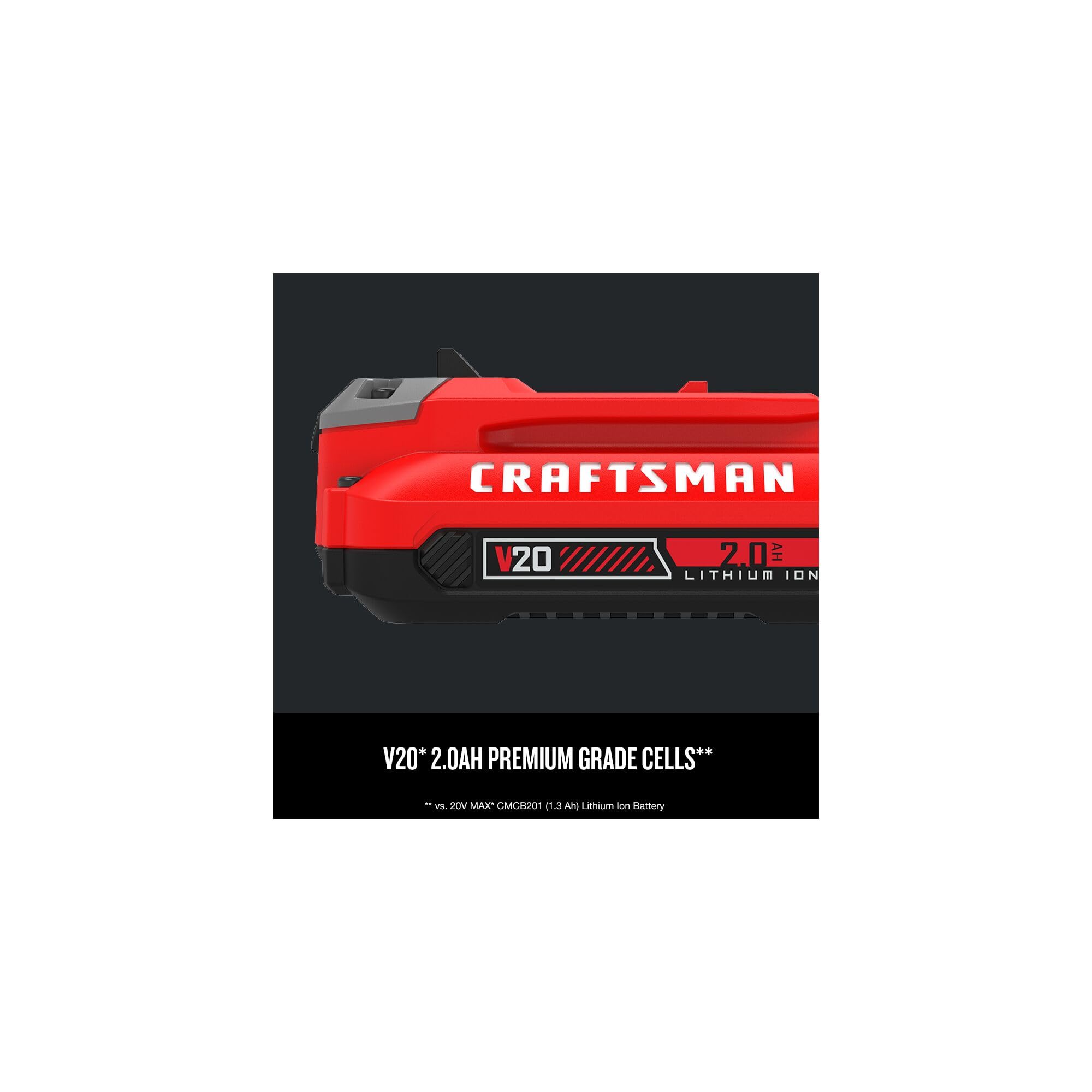 craftsman-v20-2ah-lithium-ion-power-tool-battery-2-pack-and-charger-starter-kit- image 5
