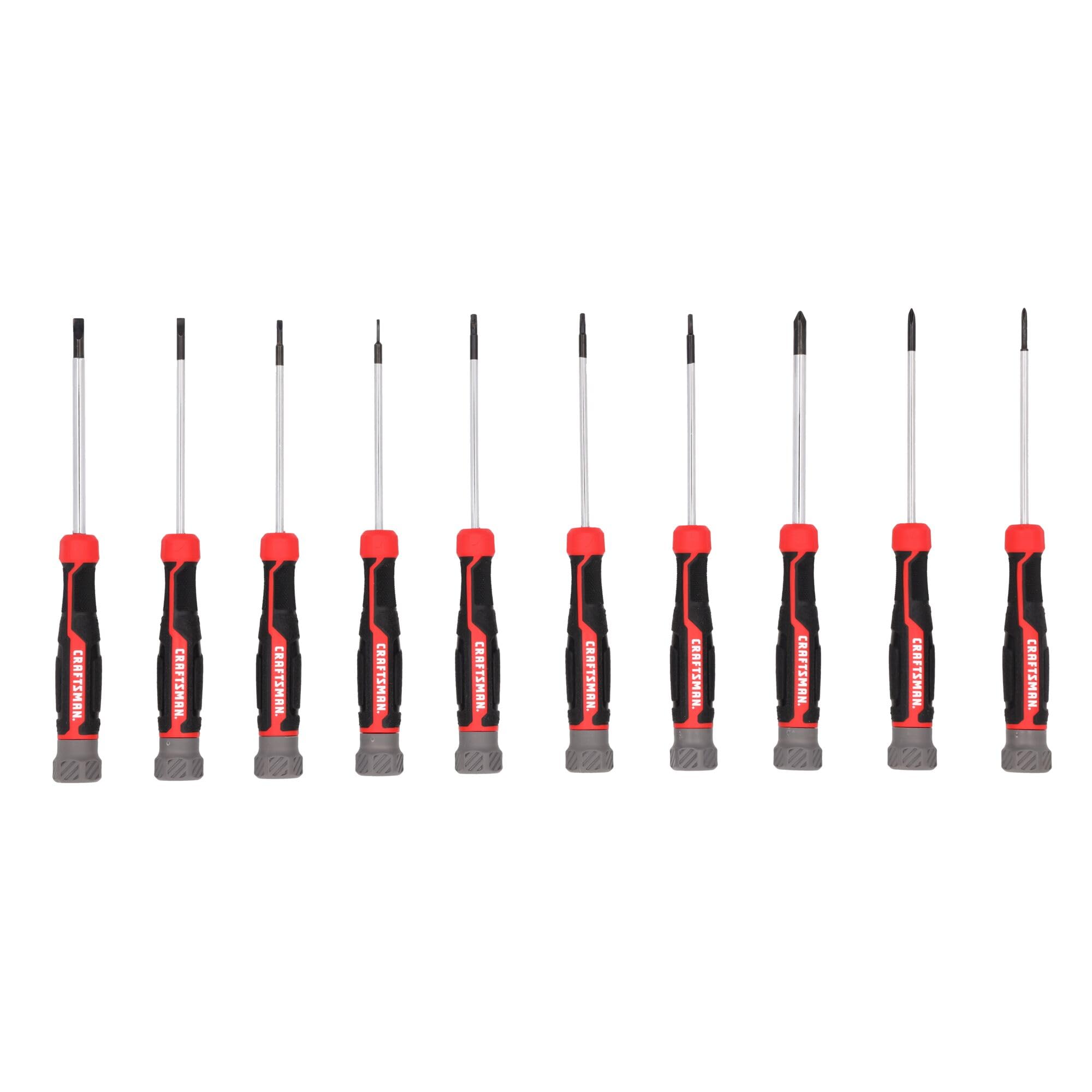 craftsman-precision-screwdriver-set-10-pc-cmht65140-magnetic-tips-long-3-inch-ba image 1