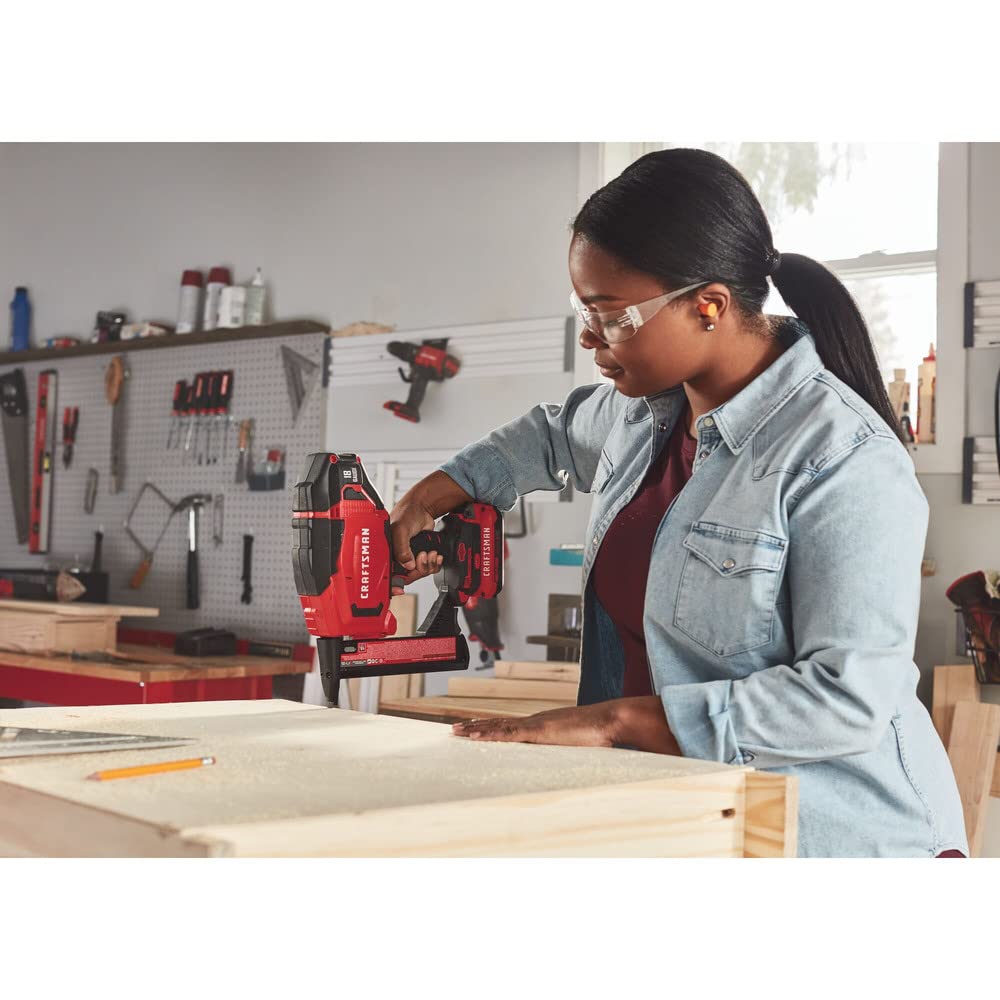 craftsman-v20-narrow-crown-stapler-cordless-18-gauge-tool-only-cmcn618nb image 7