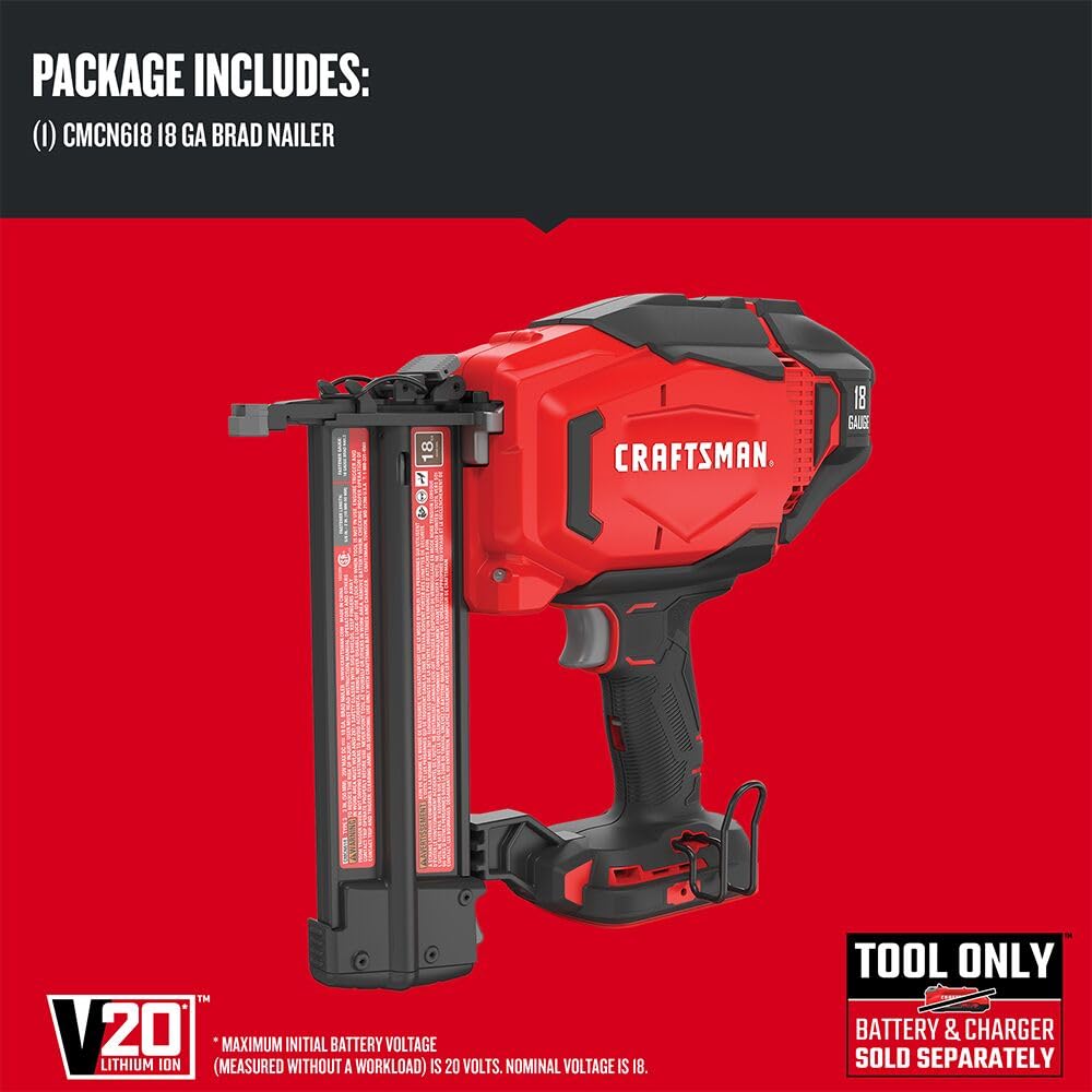 craftsman-v20-cordless-18ga-brad-nailer-cmcn618b-bare-tool-only image 3