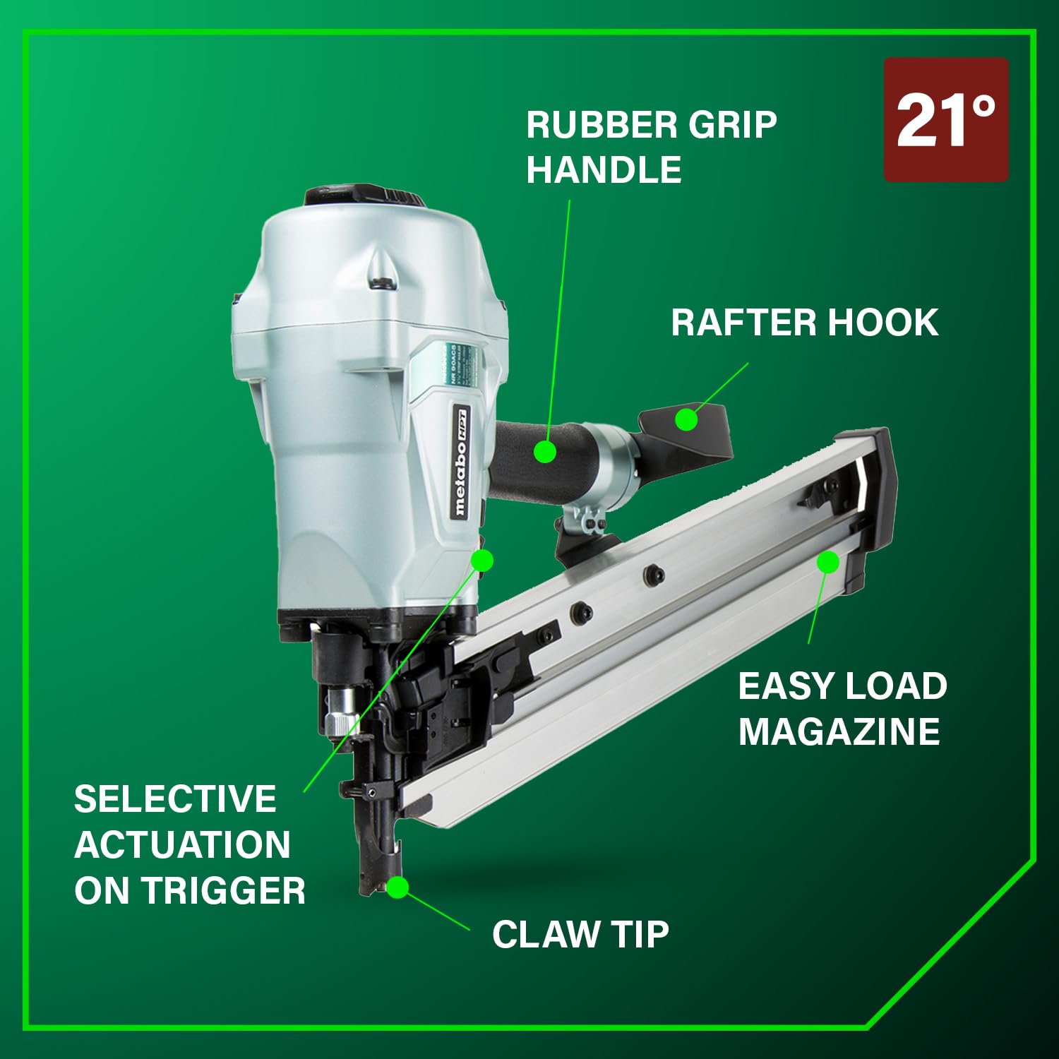 metabo-hpt-nr90ac5-21-plastic-collated-framing-nailer-3-1-2-pneumatic-tool-less- image 4
