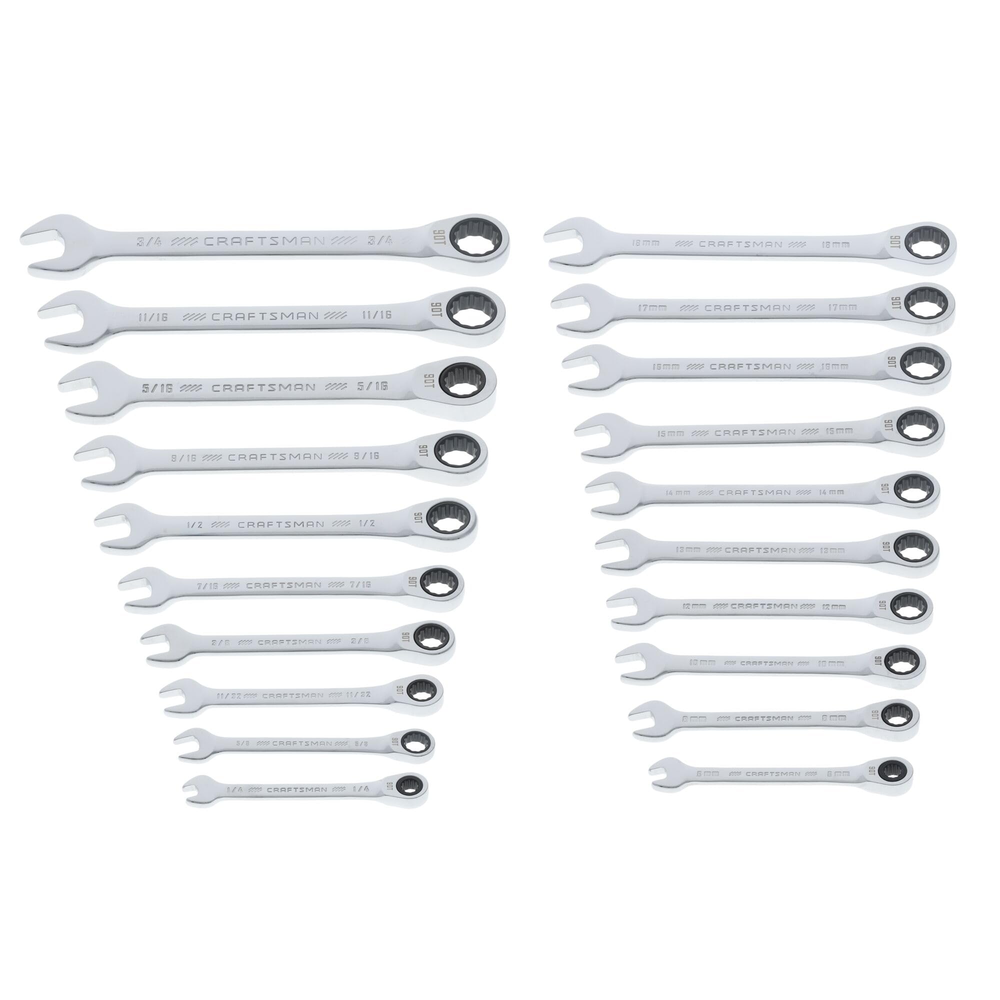 craftsman-20-piece-90-tooth-sae-metric-ratcheting-wrench-set-with-case-cmmt87220 image 1