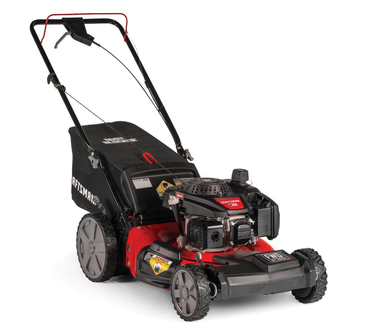 craftsman-m215-21-inch-3-in-1-high-wheeled-fwd-self-propelled-gas-lawn-mower-wit image 2