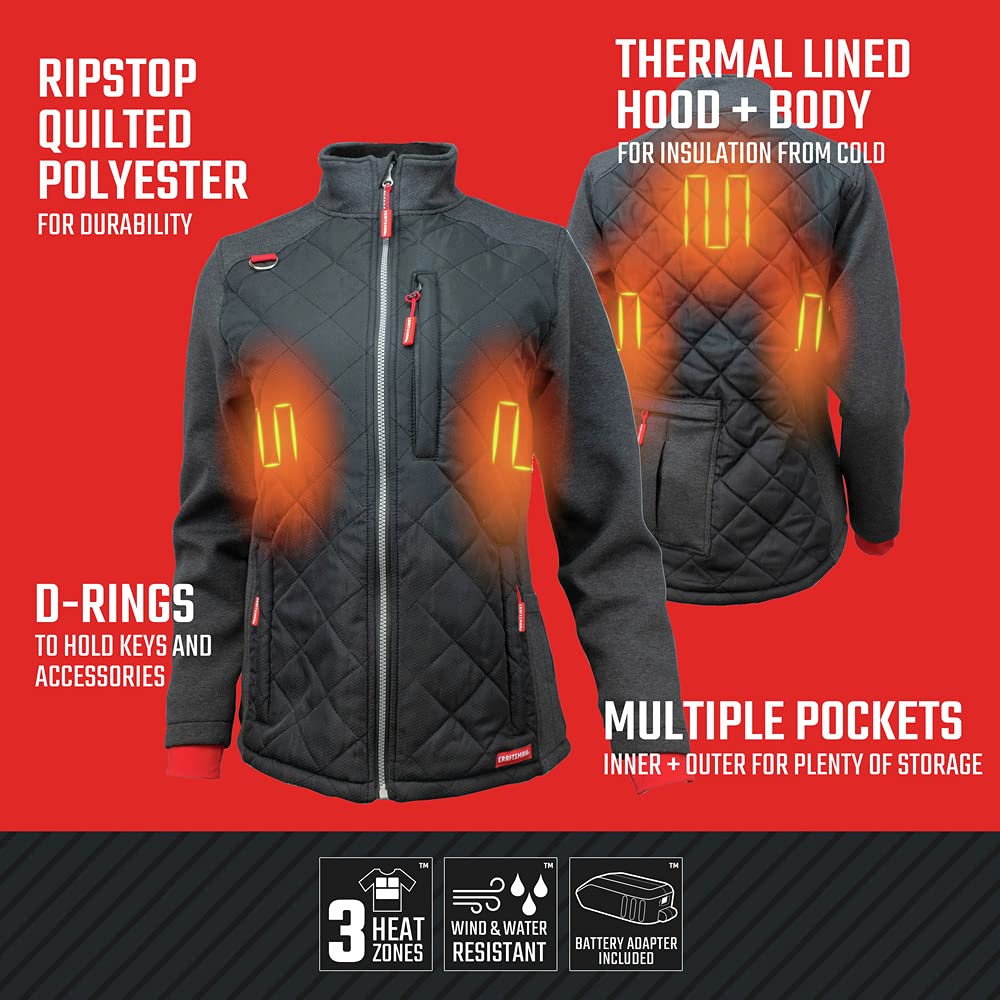 craftsman-women-s-hybrid-heated-jacket-kit-medium-with-battery-charger-adapter-3 image 2
