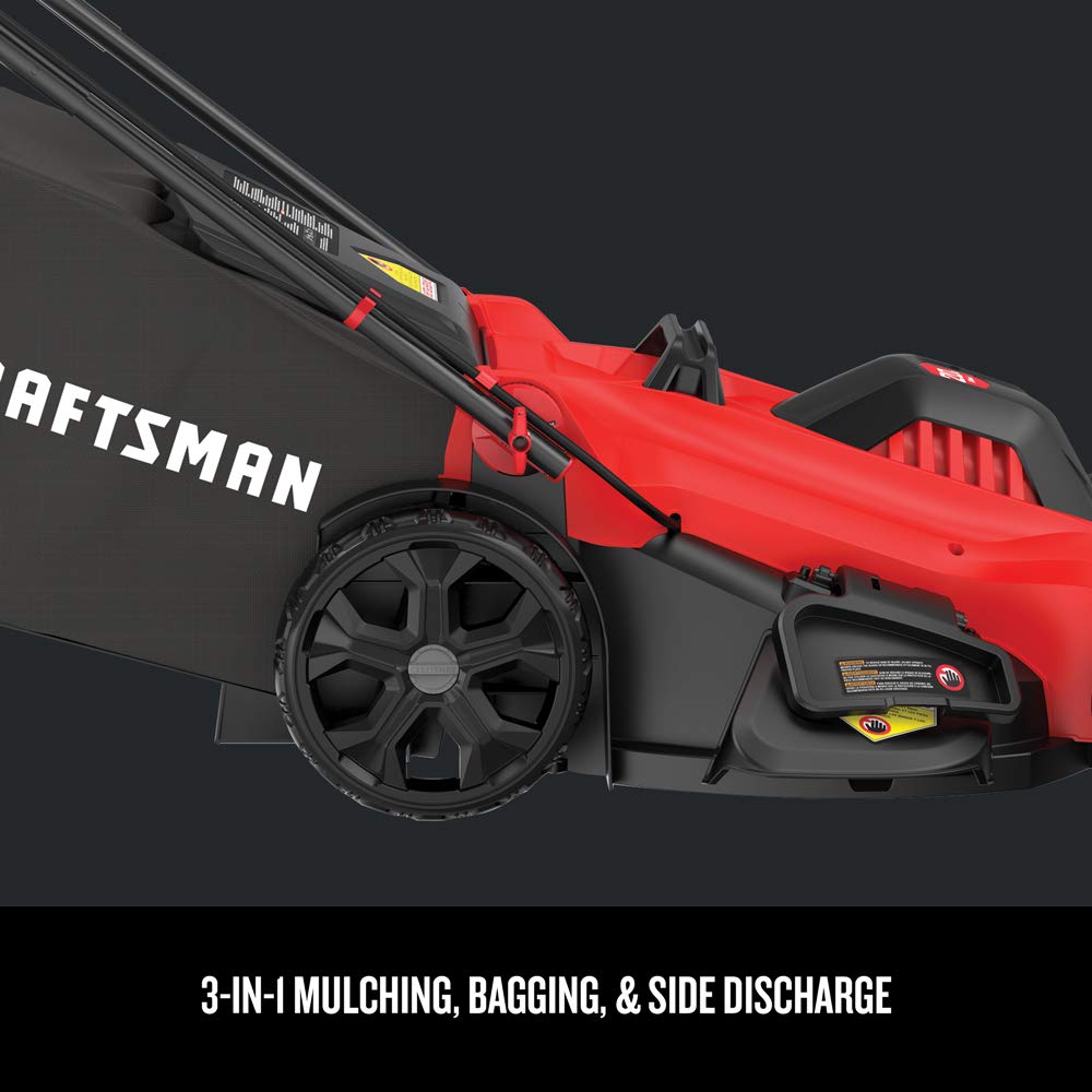 craftsman-cmemw213-electric-push-lawn-mower-20-inch-deck-corded-13-amp-3-in-1 image 4