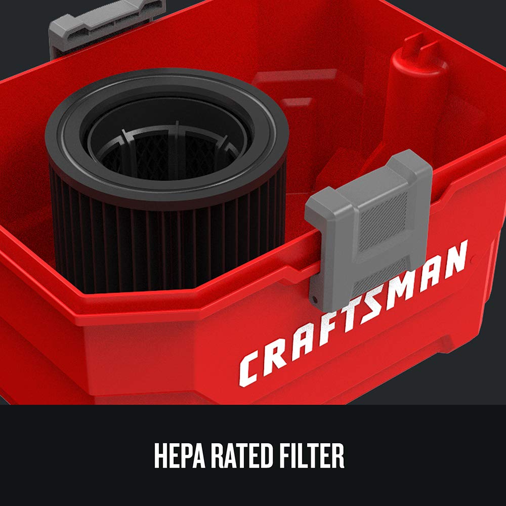 craftsman-v20-2-gallon-wet-dry-vac-tool-only-cmcv002b-35-cfm-hepa-filter-7-ft-ho image 5