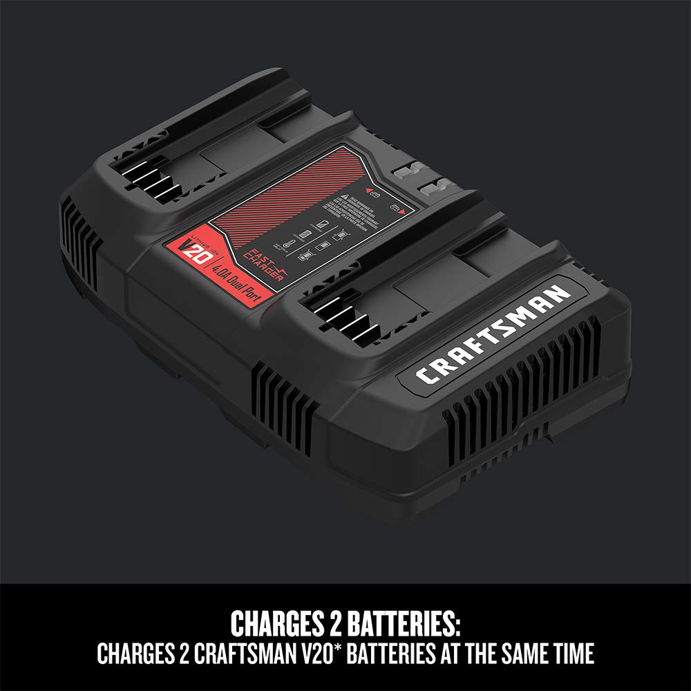 craftsman-v20-2ah-lithium-ion-dual-port-battery-charger-cmcb124 image 4
