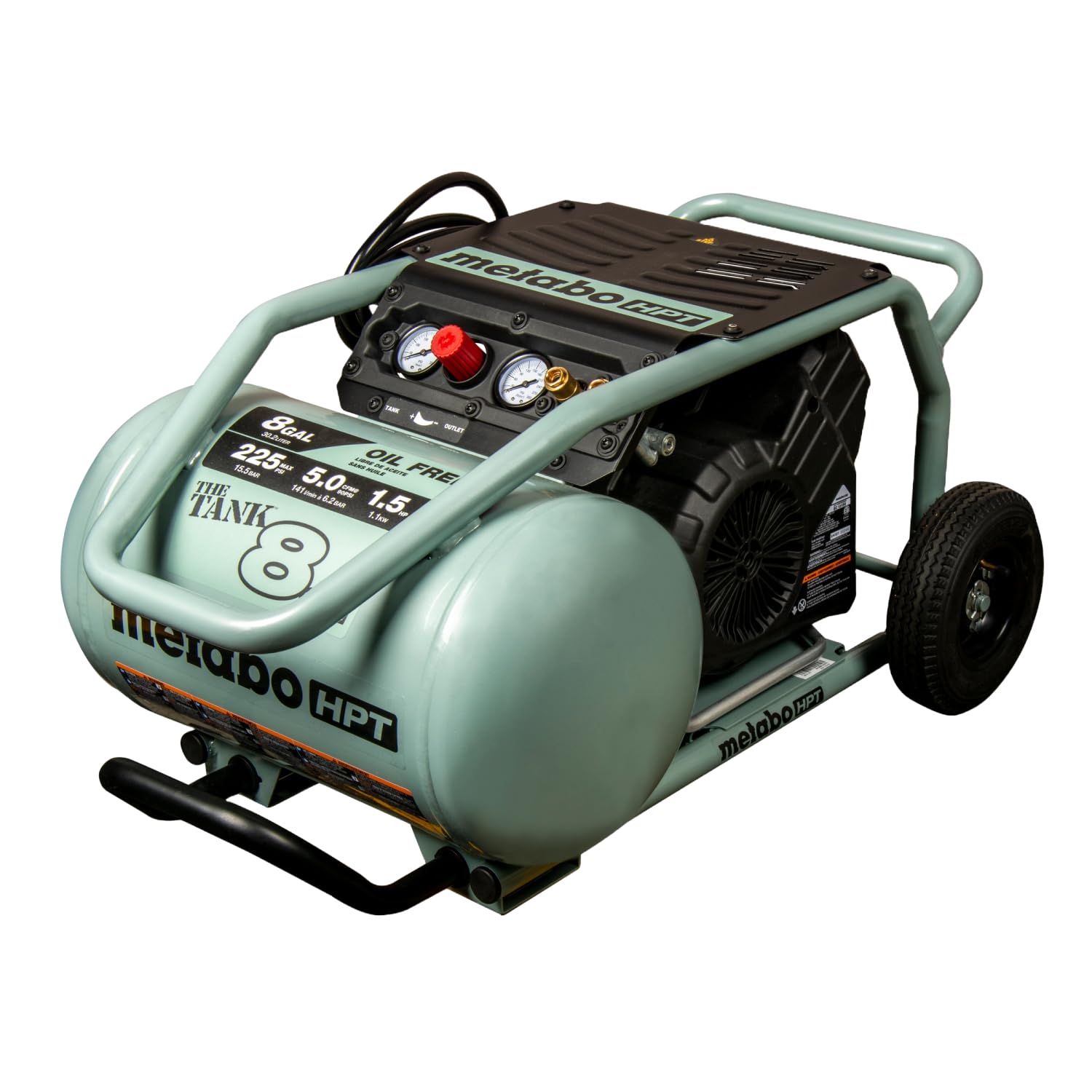 metabo-hpt-8-gallon-trolley-air-compressor-225-psi-ec1315s image 1