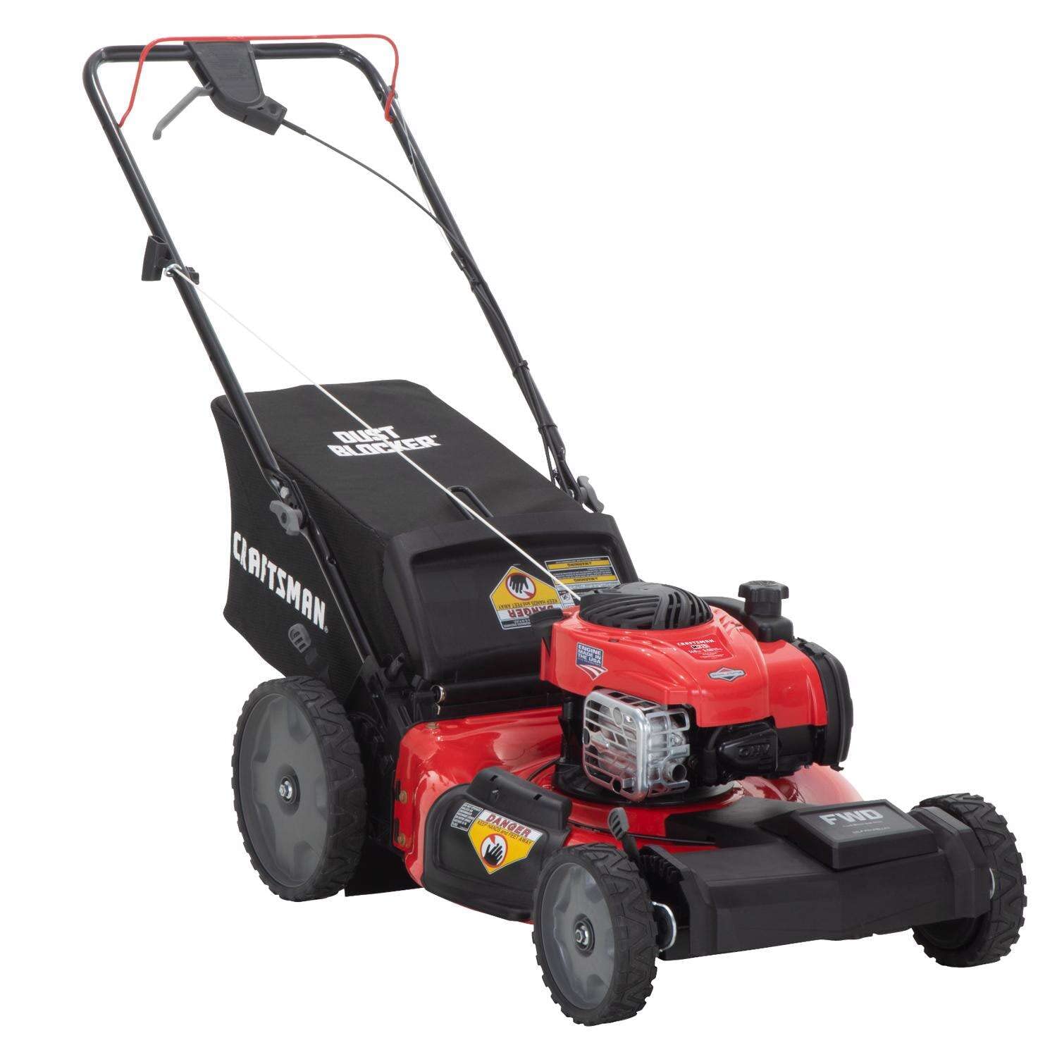 craftsman-self-propelled-gas-lawn-mower-21-inch-3-in-1-mulch-side-discharge-rear image 2