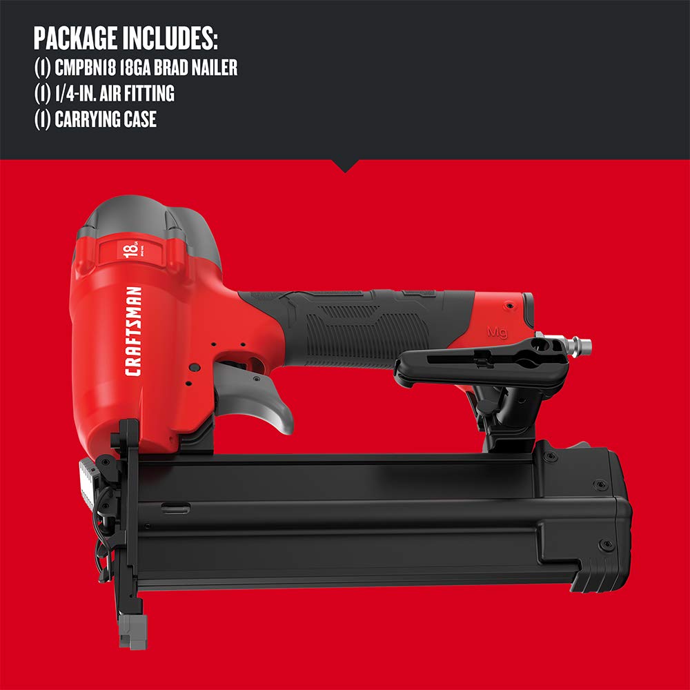 craftsman-18ga-brad-nailer-pneumatic-nail-gun-cmpbn18k-maintenance-free-tool-fre image 3