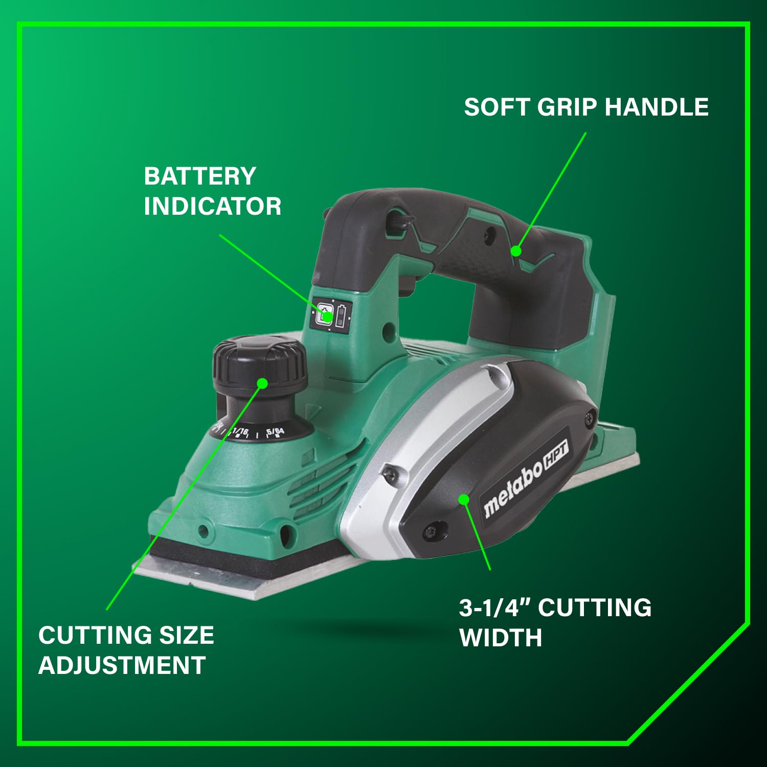 metabo-hpt-18v-multivolt-cordless-hand-planer-tool-only-3-1-4-inch-p18dslq4 image 4