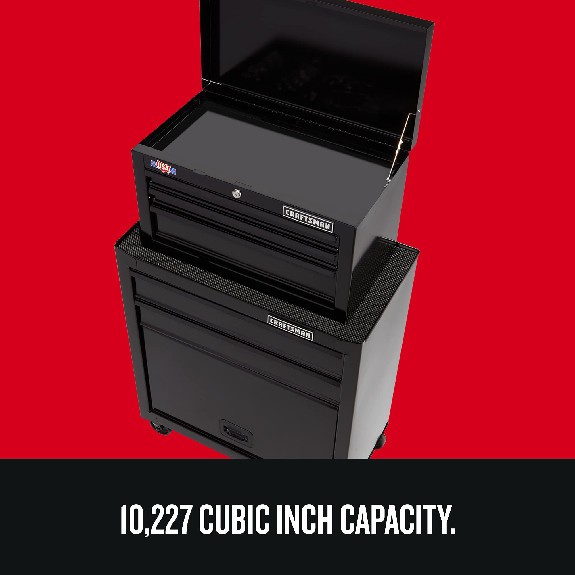 craftsman-26-inch-5-drawer-tool-chest-and-rolling-cabinet-combo-with-liner-cmst8 image 3