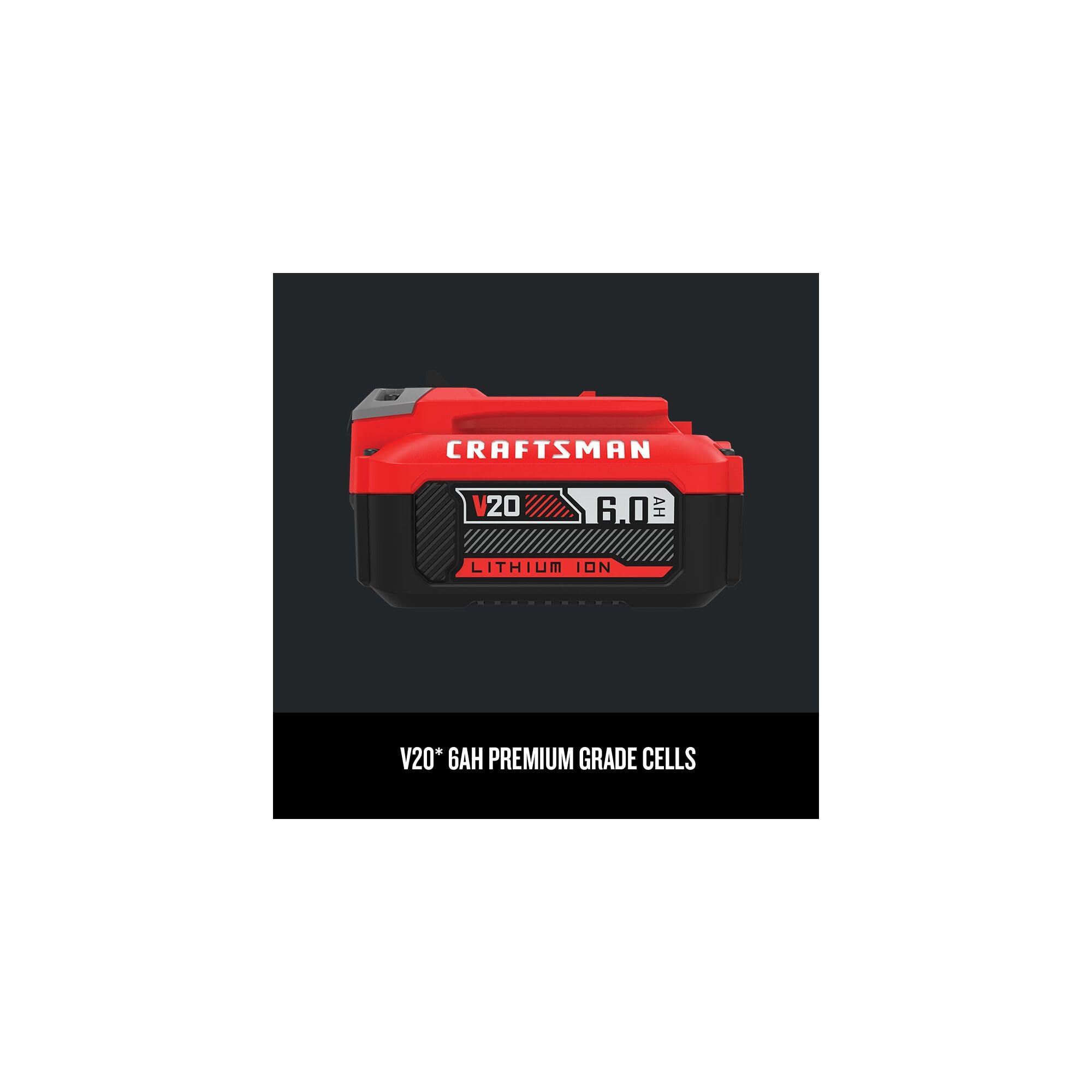 craftsman-v20-20v-max-6ah-lithium-ion-battery-cmcb206-with-3-led-charge-indicato image 3
