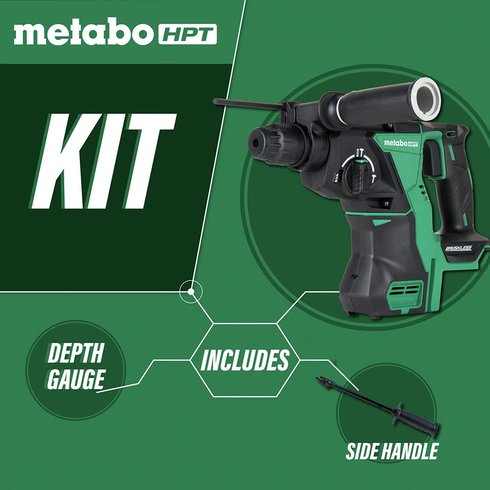 metabo-hpt-dh18dblq4-18v-brushless-sds-plus-rotary-hammer-drill-tool-body-only image 2
