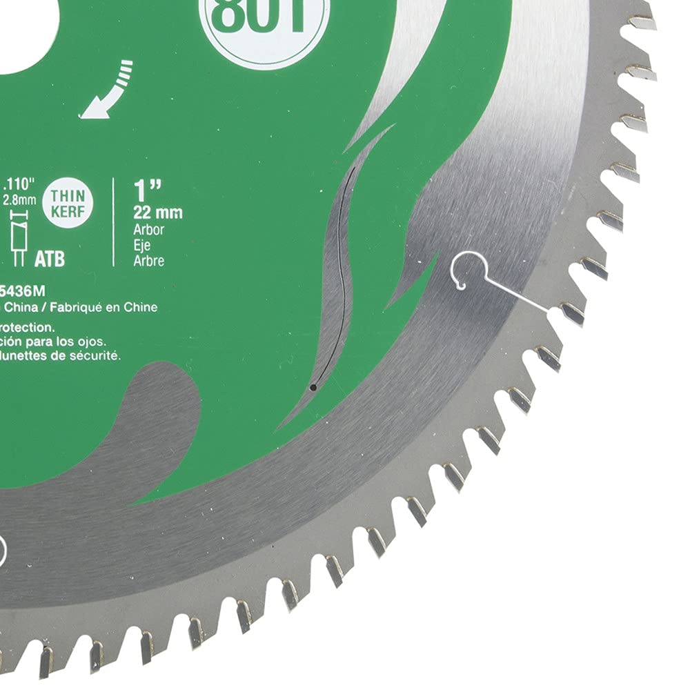 metabo-hpt-12-inch-80-tooth-fine-finish-miter-saw-blade-with-1-inch-arbor-and-th image 2
