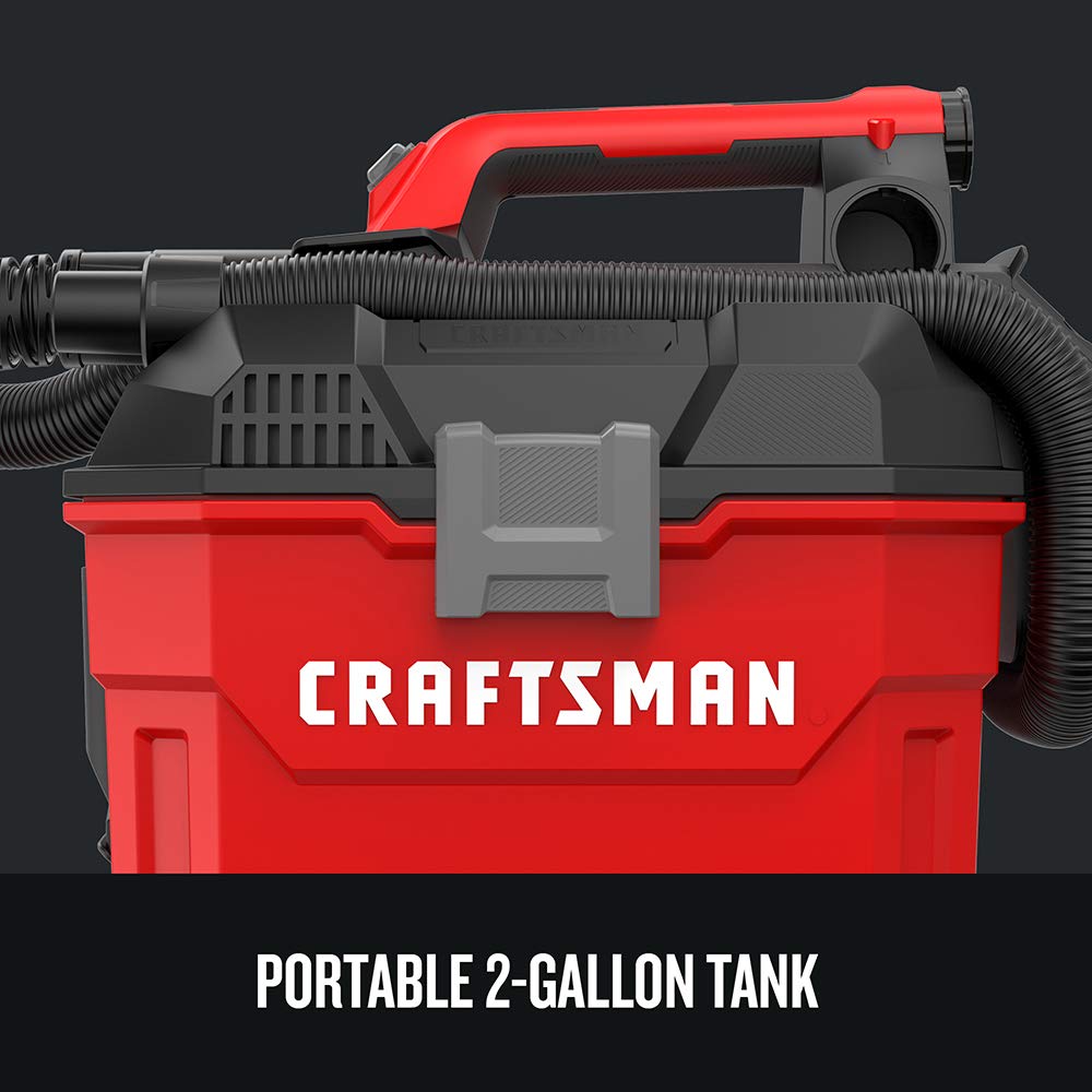 craftsman-v20-2-gallon-wet-dry-vac-tool-only-cmcv002b-35-cfm-hepa-filter-7-ft-ho image 3