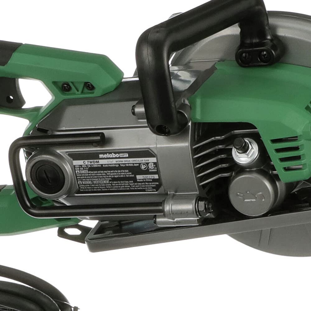 metabo-hpt-7-1-4-inch-worm-drive-circular-saw-15-amp-c7wdm-with-24t-framing-blad image 4