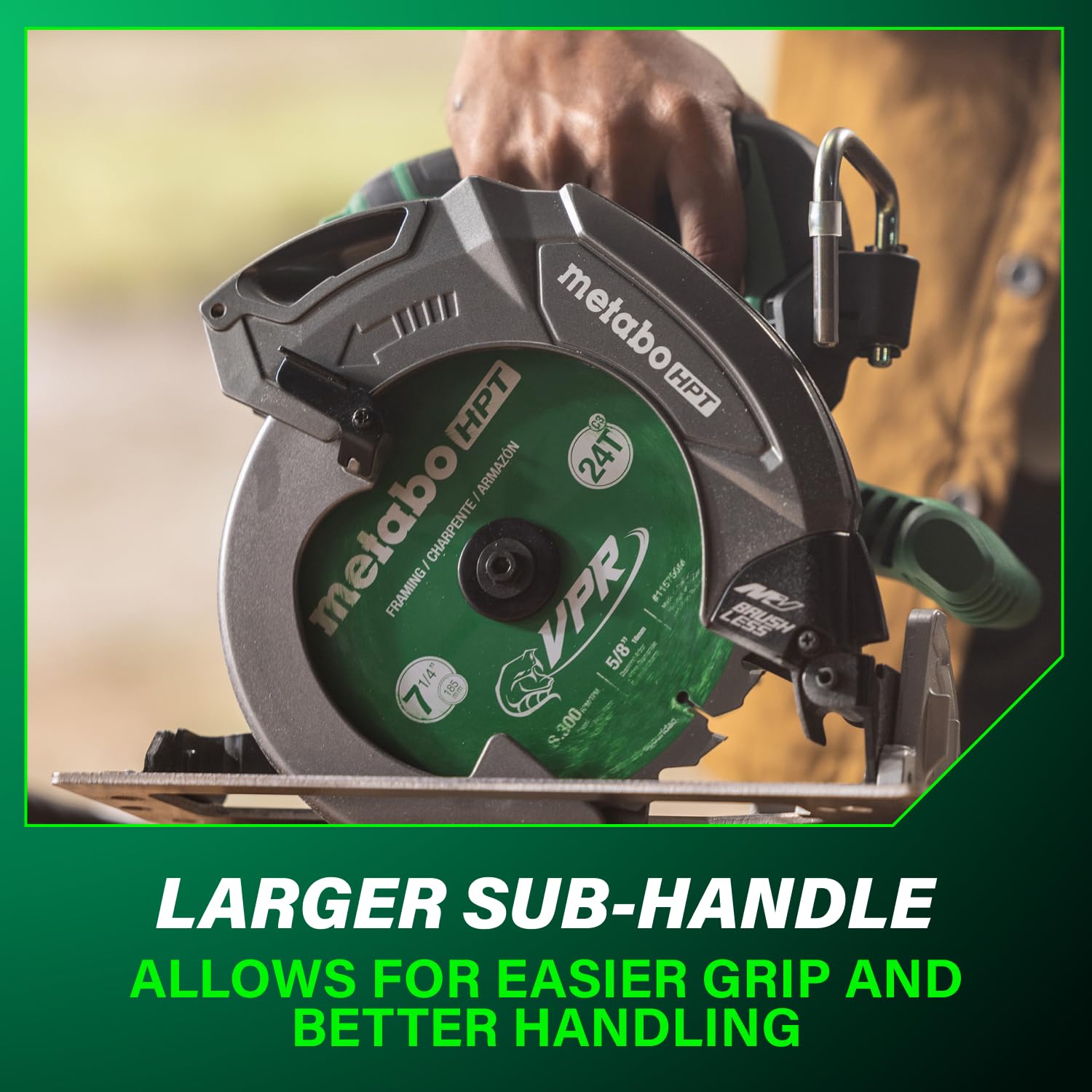 metabo-hpt-36v-multivolt-7-1-4-circular-saw-c3607dbq4-aluminum-base-tool-only image 7