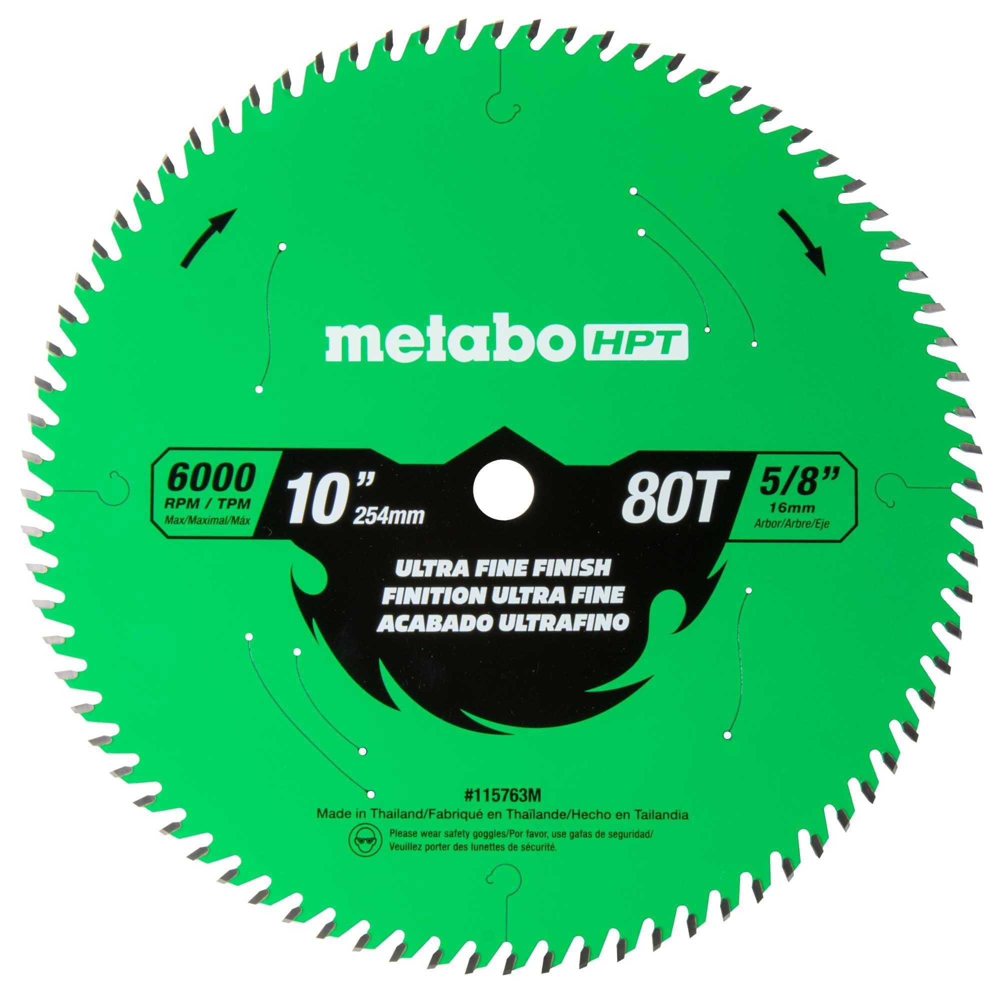 metabo-hpt-10-inch-miter-saw-table-saw-blade-ultra-fine-finish-80-tooth-5-8-inch image 1