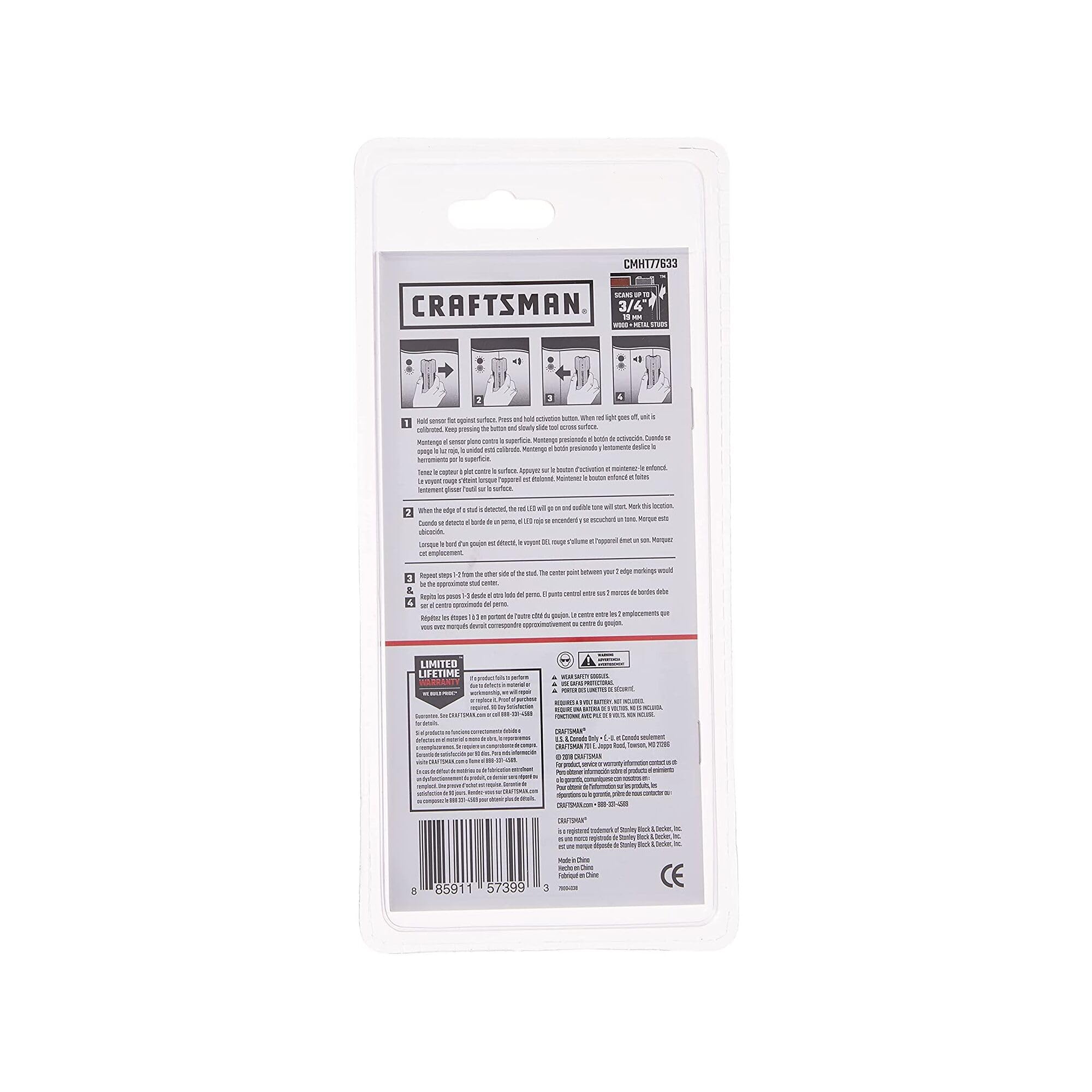 craftsman-cmht77633-stud-finder-3-4-inch-depth-edge-detection-wall-scanner image 7
