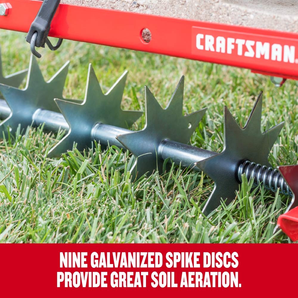 craftsman-36-inch-tow-behind-spike-aerator-cmxgzbf7124336-9-galvanized-steel-dis image 3