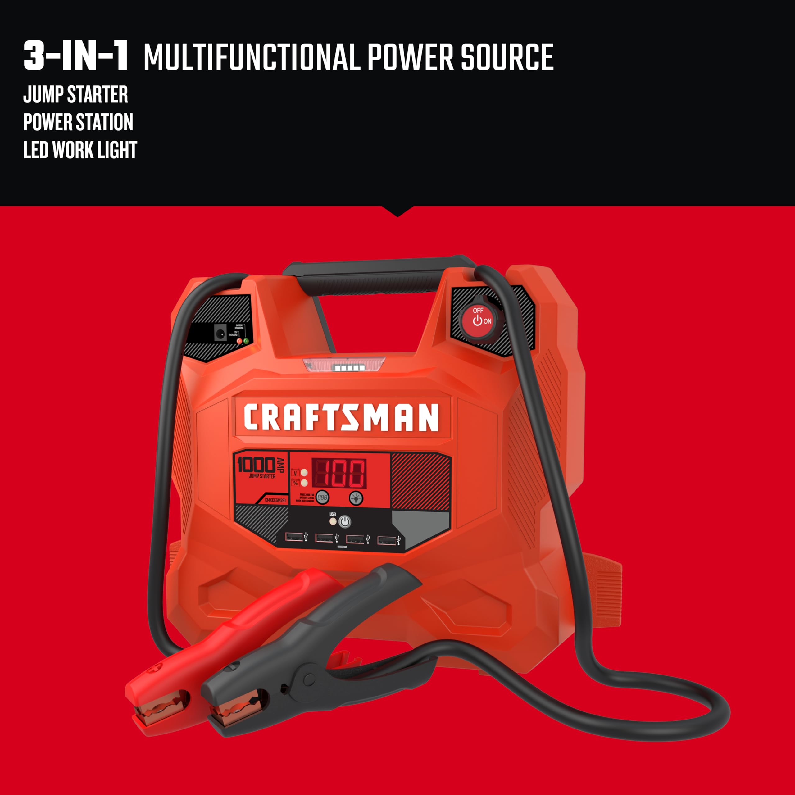 craftsman-1000a-car-battery-jump-starter-and-portable-power-station-3-in-1-cmxce image 4