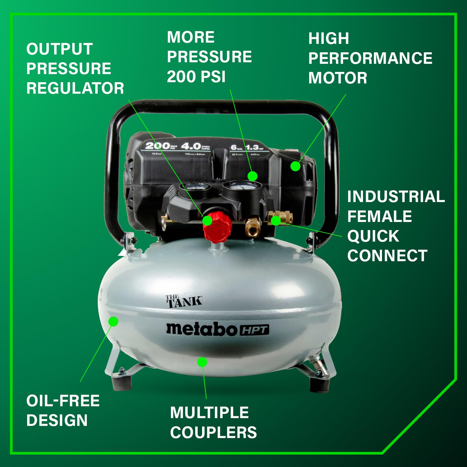 metabo-hpt-6-gallon-200-psi-pancake-air-compressor-ec914s-4-cfm-90-psi image 5